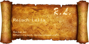 Reisch Leila névjegykártya
